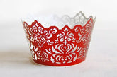 LASER CUT DAMASK CUPCAKE CAGES/WRAPPERS  - {12 Pcs}